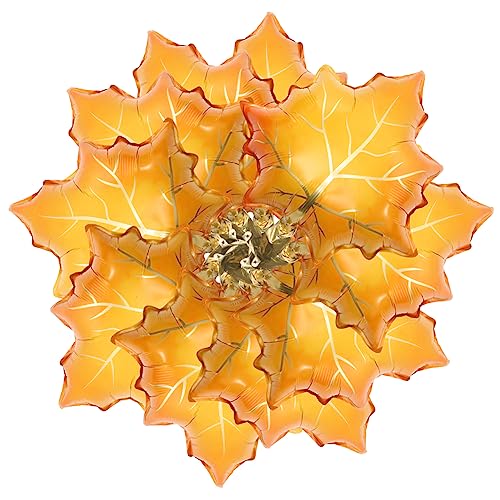 HOUDERCO 10 Stück Folien Luftballons Ahornblatt Design für Herbst und Thanksgiving Feiern Kreative Partydekorationen für Unvergessliche von HOUDERCO