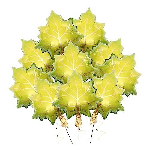 HOUDERCO 10 Stück Folienballons Ahornblatt Herbstliche Dekoration für Thanksgiving Feiern Partyaccessoires für Festliche von HOUDERCO
