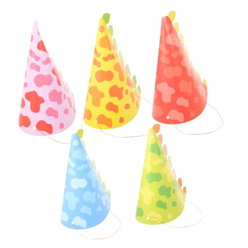 HOUDERCO 10 Stück Geburtstagshut kindermütze kappe kinderparty party Dinosaurier-Party Aufkleber für tragegurt Dinosaurier-Hüte Geburtstagsversorgung Papier von HOUDERCO