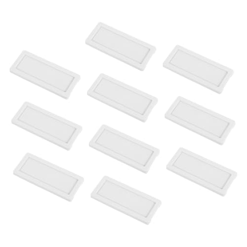 HOUDERCO 10 Stück Magnetische Etikettenhalter Selbstklebende Beschriftung für Bibliotheken mit Klarsichtschutz für Dokumentenmanagement und Organisation von HOUDERCO