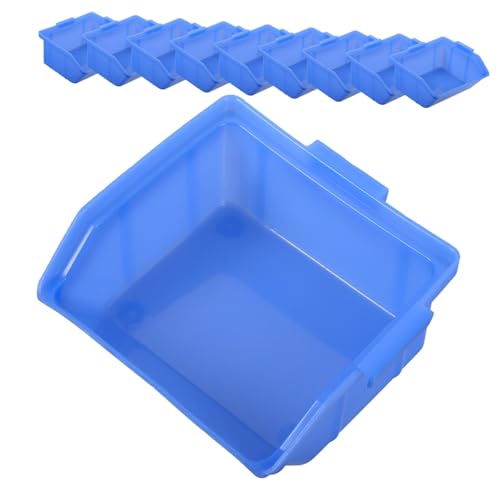 HOUDERCO 10 Stück Teiliges Dickwandige Kunststoff Aufbewahrungsboxen für Kleinteile Multifunktionale Sortierboxen mit Schrägem Eingang für Wohn und Schlafzimmerdekoration von HOUDERCO