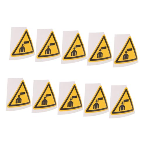 HOUDERCO 10 Stück Teiliges Dreieck warnschild Selbstklebende Achten Sie Ihren Kopf Aufkleber Für Maschinenschutz Sichtbares Sicherheitszeichen Für Werkstatt Türen Niedrige Decke von HOUDERCO