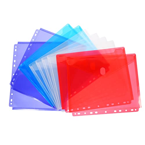 HOUDERCO 10 Stück Teiliges Transparenter Dokumentenorganizer mit Knopfverschluss Bunte Aufbewahrungstaschen für Rechnungen Papiere Karten und für Büro und Schule HOUDERCO 10 Stück Teiliges Transparenter Dokumentenorganizer mit Knopfverschluss Bunte Aufbewahrungstaschen für Rechnungen Papiere Karten und für Büro und Schule von HOUDERCO