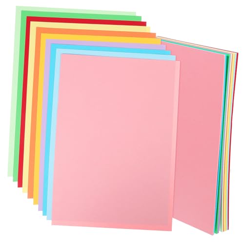 HOUDERCO 100 Blatt Handgeschöpftes Farbiges Papier Für Decoupage Papier Scrapbook Bastelarbeiten Orangefarbenes Papier Zeichen Und Kartenherstellungszubehör Karton Für Die von HOUDERCO
