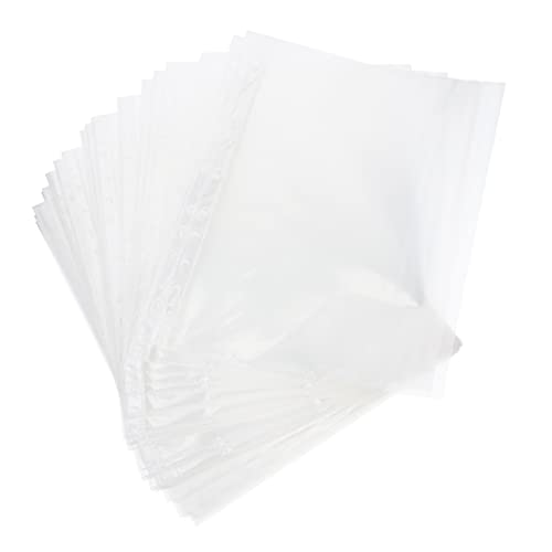 HOUDERCO 100 Stück Teiliges Transparente Dokumentenhüllen für Ring Ordner Robuste PP Materialien Vielseitige Lose Blattschutzfolien für Büro und Studium HOUDERCO 100 Stück Teiliges Transparente Dokumentenhüllen für Ring Ordner Robuste PP Materialien Vielseitige Lose Blattschutzfolien für Büro und Studium von HOUDERCO