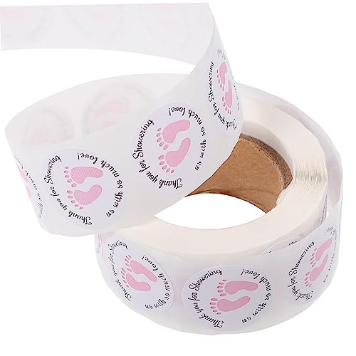 HOUDERCO 1000Stücke Babyparty Aufkleber Dichtungsaufkleber mit Fußabdruck Muster für und Dekorationen für Babyparty Babydusche und Geschenkverpackungen HOUDERCO 1000Stücke Babyparty Aufkleber Dichtungsaufkleber mit Fußabdruck Muster für und Dekorationen für Babyparty Babydusche und Geschenkverpackungen von HOUDERCO