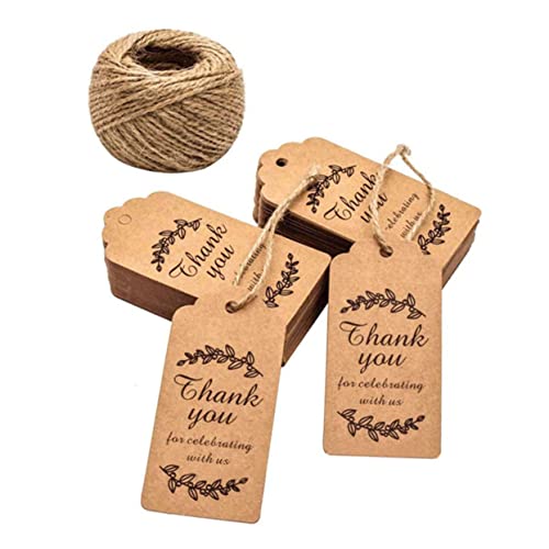 HOUDERCO 100Stücke Kraftpapier Geschenkanhänger mit Schnur Hängende Etiketten für Hochzeitsgeschenke und Kleidungs Tags Langlebig und Vielseitig Einsetzbar HOUDERCO 100Stücke Kraftpapier Geschenkanhänger mit Schnur Hängende Etiketten für Hochzeitsgeschenke und Kleidungs Tags Langlebig und Vielseitig Einsetzbar von HOUDERCO