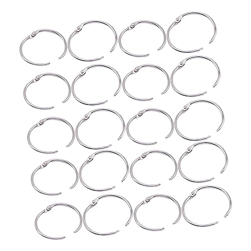 HOUDERCO 100Stücke Metall Binderinge Lose Ringe für Scrapbooking DIY Notizblock und Karten Wiederverwendbar für Büro und Schule Vielseitig Einsetzbar von HOUDERCO