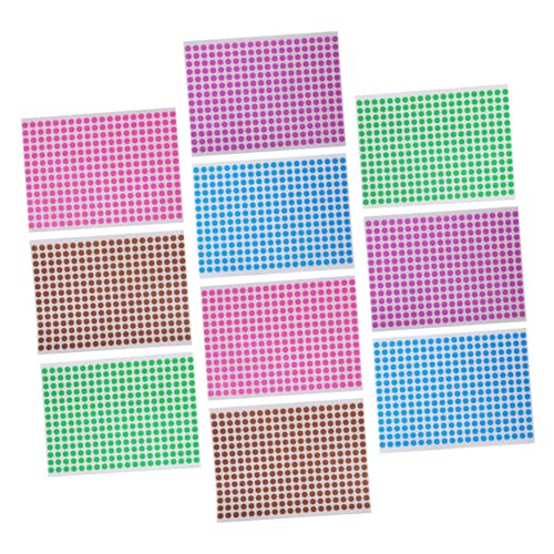 HOUDERCO 10Blätter Farbige Punktetikettenaufkleber Selbstklebend Runde für Markierung Sortierung und Beschriftung für Bastelprojekte und Organisation HOUDERCO 10Blätter Farbige Punktetikettenaufkleber Selbstklebend Runde für Markierung Sortierung und Beschriftung für Bastelprojekte und Organisation von HOUDERCO