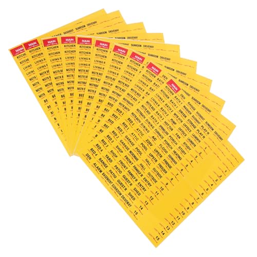 HOUDERCO 10Blätter Leistungsschalter Etiketten Selbstklebende Katalogetiketten für Einfache Stromkreislokalisierung und Bunte Aufkleber für Schalttafeln Klare Identifikation HOUDERCO 10Blätter Leistungsschalter Etiketten Selbstklebende Katalogetiketten für Einfache Stromkreislokalisierung und Bunte Aufkleber für Schalttafeln Klare Identifikation von HOUDERCO