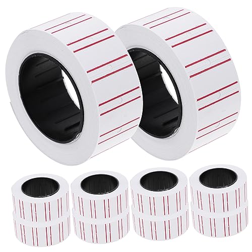 HOUDERCO 10Rollen Preisschildrollen Etikettierpapier für Preisauszeichner Druckqualität Vielseitig Einsetzbar Supermärkten Kreatives Design von HOUDERCO