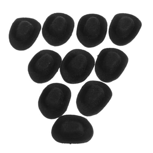 HOUDERCO 10St kleine Hut-Kopfbedeckung Kinderspielzeug Perückenkappe Hutaufsatz Mädchen Puppenaccessoire Puppen Dekoration Puppenhut Puppenhüte Mini-Zylinder kleine Hüte Eva Black HOUDERCO 10St kleine Hut-Kopfbedeckung Kinderspielzeug Perückenkappe Hutaufsatz Mädchen Puppenaccessoire Puppen Dekoration Puppenhut Puppenhüte Mini-Zylinder kleine Hüte Eva Black von HOUDERCO