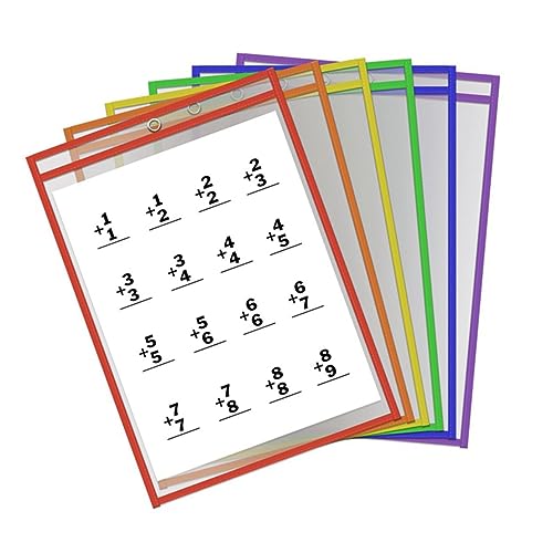 HOUDERCO 10Stücke Abwischbare Dokumententaschen Transparent Wiederverwendbare Aktentaschen Für Büro Und Schule Zufällig Für Organisation von HOUDERCO