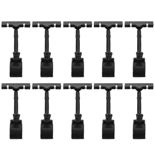 HOUDERCO 10Stücke Clip Halter für Einzelhandel Anpassbare Etikettenhalter für Supermärkte und Geschäfte Einfache Installation und Nutzung von HOUDERCO