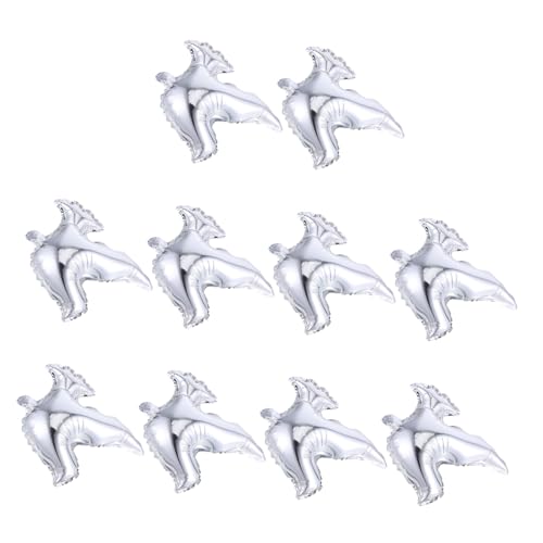 HOUDERCO 10Stücke Silberne Tauben Luftballons aus Aluminiumfolie Friedenssymbol für Hochzeiten Geburtstagsfeiern und Festliche Anlässe Robuste und Langlebige Partydekorationen von HOUDERCO