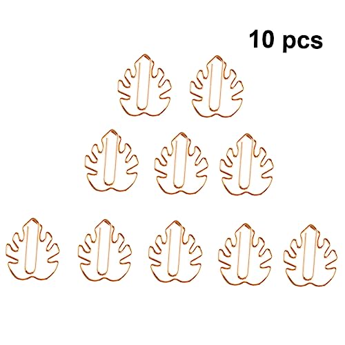 HOUDERCO 10Stücke Teiliges Niedliche Cartoon Papierclips Schildkröten und Blattform Kreative Büroklammern für Notizen und Lesezeichen Tragbar und Langlebig Roségold von HOUDERCO