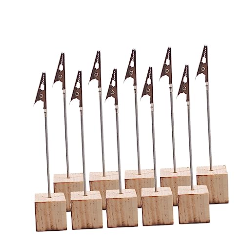 HOUDERCO 10Stücke Tischkartenhalter Kreative Fotohalter und Menüclips für Hochzeiten Events und Büro Stabiler Inhaber Tabellennummer für Persönliche Notizen von HOUDERCO