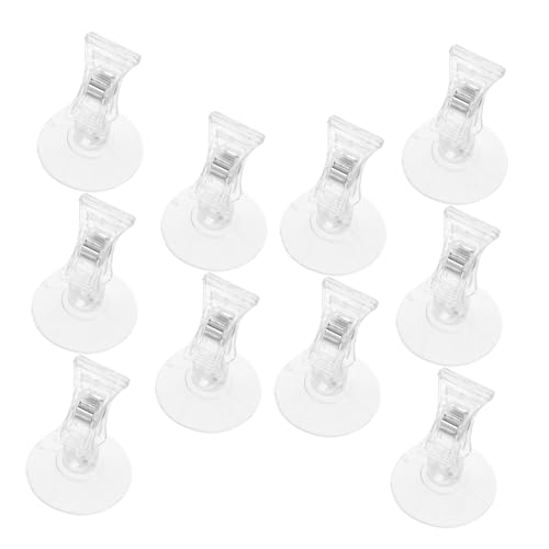HOUDERCO 10Stücke Transparente Schildhalter mit Saugnapf Flexibler und Warenschildclip für Supermärkte Einzelhandel und Werbedisplays Leichtes Kunststoffmaterial für Einfache von HOUDERCO
