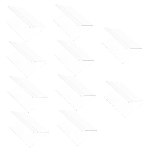 HOUDERCO 10Stücke Transparenter Acryl Visitenkartenständer Doppelseitiger Kartenhalter für Meetings und Ausstellungen Vertikaler Tischaufsteller für Professionellen Bürogebrauch von HOUDERCO