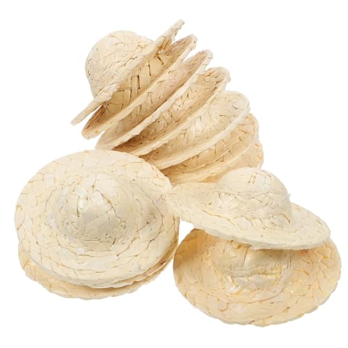 HOUDERCO 12 Stück Miniatur Strohhüte Woven Straw Top Hat Dolls für Puppenhaus Dekoration Bastelbedarf Fotorequisiten und Kreative Spielideen HOUDERCO 12 Stück Miniatur Strohhüte Woven Straw Top Hat Dolls für Puppenhaus Dekoration Bastelbedarf Fotorequisiten und Kreative Spielideen von HOUDERCO