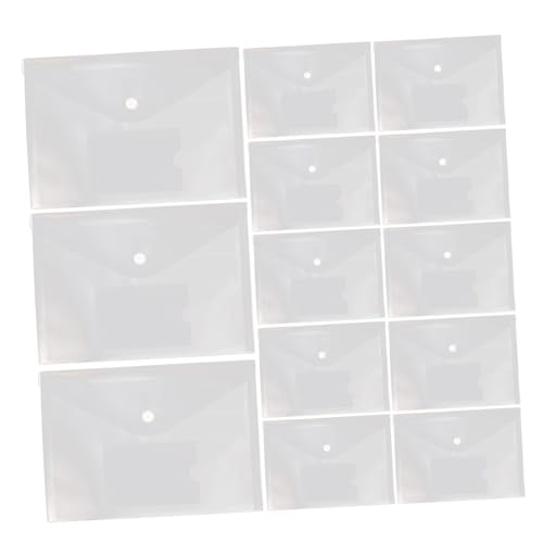 HOUDERCO 12 Stück Teiliges Transparentes Dokumentenorganizer mit Druckknopf Langlebige PP Aufbewahrungstaschen mit Kartenfach für Büro Schule und Geschäftsunterlagen HOUDERCO 12 Stück Teiliges Transparentes Dokumentenorganizer mit Druckknopf Langlebige PP Aufbewahrungstaschen mit Kartenfach für Büro Schule und Geschäftsunterlagen von HOUDERCO