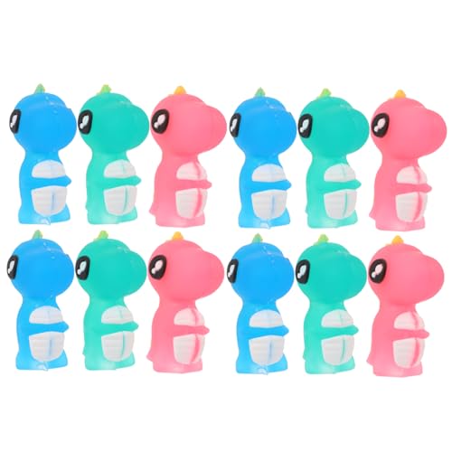 HOUDERCO 12Stücke Entzückende Silikon Bleistiftkappen Flexible Bleistifthüte Dekorative Bleistiftaufsätze für Blaue Rote Grüne Mini Dinosaurier Verlängern von HOUDERCO