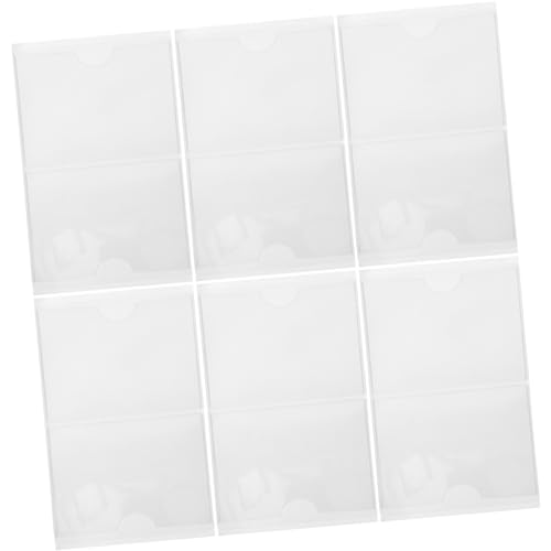 HOUDERCO 12Stücke Selbstklebende Etikettentaschen Transparente Kartentaschen für Kartenorganisation Langlebig und Praktisch für und Zuhause von HOUDERCO