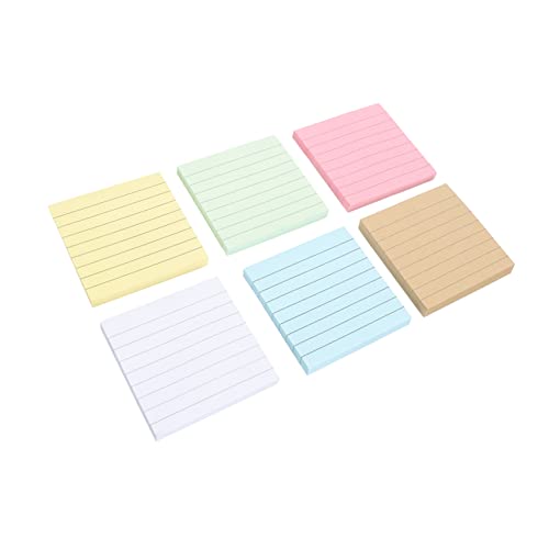 HOUDERCO 12Stücke Selbstklebende Notizbücher für Schüler und Büro Bunte Haftnotizen Pastellfarben Abnehmbare Memo Aufkleber für Notizen und To Do Listen von HOUDERCO