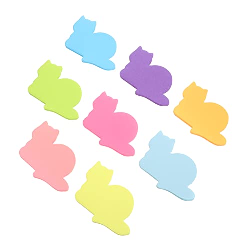 HOUDERCO 16 Stück Teiliges Katzen motiv Haftnotizen Selbstklebende Bunte Memo sticker mit Tierformen Haftende Notizzettel für Schule Büro und Zuhause Reißfest und Rückstandslos Entfernbar von HOUDERCO