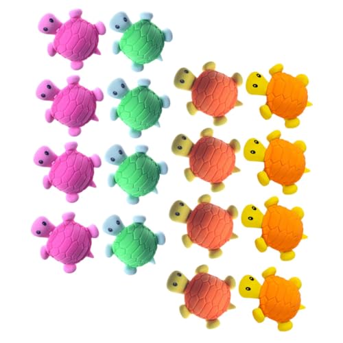 HOUDERCO 16Stücke Teiliges Schildkröten Radiergummis für Mini Cartoon Radiergummis und Süße Tierform Radierer für Schule Büro und Partys von HOUDERCO