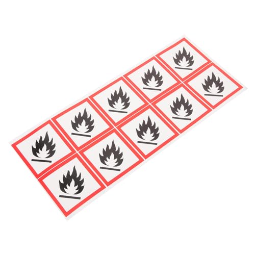 HOUDERCO Brennbare Flüssigkeiten Warnaufkleber Selbstklebend Wetterbeständig PVC 10 Stück HOUDERCO Brennbare Flüssigkeiten Warnaufkleber Selbstklebend Wetterbeständig PVC 10 Stück von HOUDERCO