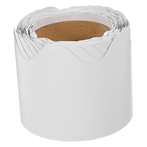 HOUDERCO 1Rolle Pinnwand Bordürenpapier Wellenförmige Dekoration für Tafel Selbstgemachte Wandgestaltung für Klassenzimmer und Zuhause Muster Einfach zu Verwenden von HOUDERCO