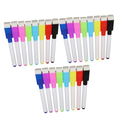 HOUDERCO 1Satz Löschbare Magnetische Marker Farbenfrohe Markierstifte für Whiteboard Büro Schule und Zuhause Wasserbasierte Rückstandsfrei mit Radiergummi für Müheloses von HOUDERCO