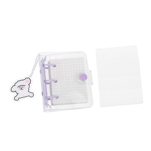 HOUDERCO 1Satz Mini Ringbuch Notizbuch mit Knopfverschluss Teiliges Transparente Hülle Karierte für Scrapbooking und Notizen Tragbar und Langlebig HOUDERCO 1Satz Mini Ringbuch Notizbuch mit Knopfverschluss Teiliges Transparente Hülle Karierte für Scrapbooking und Notizen Tragbar und Langlebig von HOUDERCO