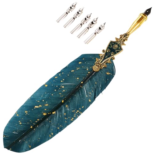 HOUDERCO 1Satz Retro Füllfederhalter Set Vintage Design Tragbarer Kalligraphie Stift für Büro und Zuhause Teiliges Schreibfeder Set für und Kreative Projekte von HOUDERCO