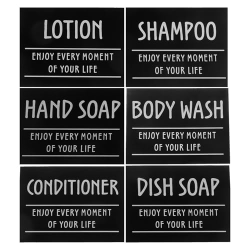 HOUDERCO 1Satz Wasserdichten Badezimmer Etiketten für Shampooflaschen Minimalistische Selbstklebende Aufkleber zur Organisation Einfache Anwendung für Ordentliche Badgestaltung HOUDERCO 1Satz Wasserdichten Badezimmer Etiketten für Shampooflaschen Minimalistische Selbstklebende Aufkleber zur Organisation Einfache Anwendung für Ordentliche Badgestaltung von HOUDERCO