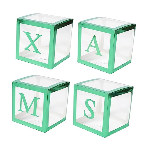 HOUDERCO 1Satz Weihnachtsdekoration Transparente Ballonboxen für Festlichkeiten Boxen für Party Props für Zuhause Hotel Garten von HOUDERCO