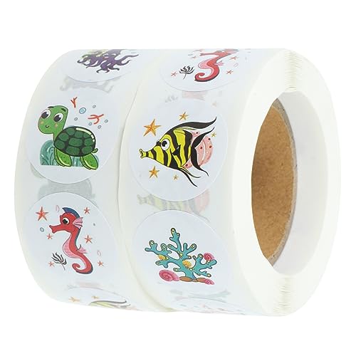 HOUDERCO 2 Rollen Dekorative Belohnungsaufkleber für Selbstklebende Tier Motivationssticker für Schülerpreise Kreative Deko für Schulprojekte und für Anreize und Auszeichnungen von HOUDERCO