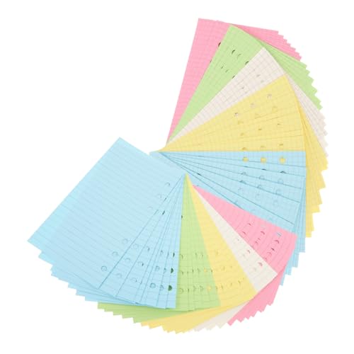 HOUDERCO 2 Sätze Nachfüllpapier für Ringbuch Liniert Kariert Abnehmbare Loseblätter Geeignet als Fehlerheft für Schule und Büro Vielseitige Studienorganisation von HOUDERCO