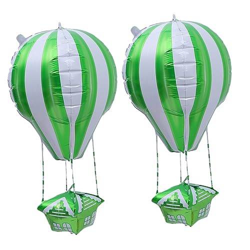 HOUDERCO 2 Stück Ballon raumdeko balloons balongas luftbalons geburtstagseinladungen Party-Hochzeit Aluminium Blau Dekorationen wiederverwendbar Green von HOUDERCO