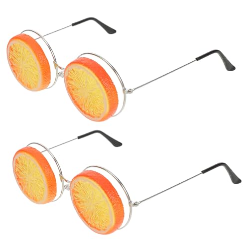 HOUDERCO 2 Stück Cosplay-party-brille Orange Gläser Umrandet Strandparty-brille Requisiten Dekorationen Zubehör Sommerparty-brille Zitrone Retro Lustig Braut Verkaufsstand HOUDERCO 2 Stück Cosplay-party-brille Orange Gläser Umrandet Strandparty-brille Requisiten Dekorationen Zubehör Sommerparty-brille Zitrone Retro Lustig Braut Verkaufsstand von HOUDERCO