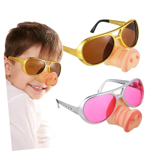 HOUDERCO 2 Stück Halloween Brille für Kreative Schweinenase Brille für Halloween Kostümpartys und Lustige Fotorequisiten Plastik HOUDERCO 2 Stück Halloween Brille für Kreative Schweinenase Brille für Halloween Kostümpartys und Lustige Fotorequisiten Plastik von HOUDERCO