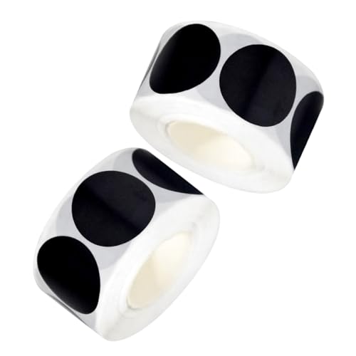 HOUDERCO 2 Stück Runde Schwarze Aufkleber Beschriftbare Etiketten für Büro Küche und Klassenzimmer Wasserfest Selbstklebend für Gewürzgläser und DIY Beschriftungen HOUDERCO 2 Stück Runde Schwarze Aufkleber Beschriftbare Etiketten für Büro Küche und Klassenzimmer Wasserfest Selbstklebend für Gewürzgläser und DIY Beschriftungen von HOUDERCO