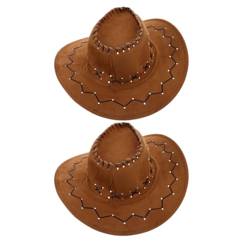 HOUDERCO 2 Stück Western-cowboy-cowgirl-hut Für Kinder, Klassischer Jungen- Und Mädchen-rodeo-fedora-hut Mit Breiter Krempe, Cosplay-woody-hut Für Western-themenparty HOUDERCO 2 Stück Western-cowboy-cowgirl-hut Für Kinder, Klassischer Jungen- Und Mädchen-rodeo-fedora-hut Mit Breiter Krempe, Cosplay-woody-hut Für Western-themenparty von HOUDERCO