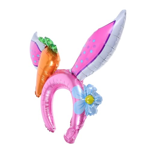 HOUDERCO 20 Stück Kaninchen-ballon-kopfschmuck Hase Ohren Stirnband Osterkopfschmuck Osterballon-kopfbedeckung Osterhaarzubehör Kinderhaarzubehör Osterhaarbänder Rosa Aluminiumfolie HOUDERCO 20 Stück Kaninchen-ballon-kopfschmuck Hase Ohren Stirnband Osterkopfschmuck Osterballon-kopfbedeckung Osterhaarzubehör Kinderhaarzubehör Osterhaarbänder Rosa Aluminiumfolie von HOUDERCO