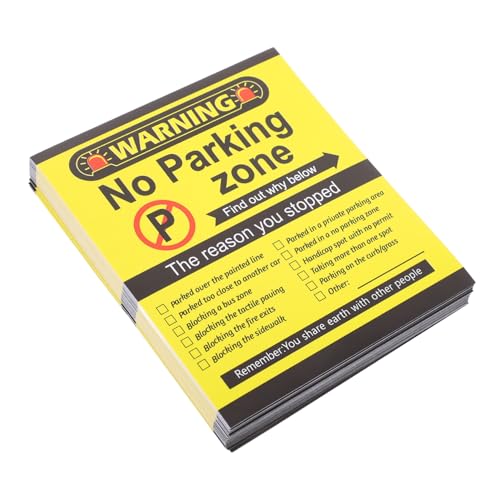 HOUDERCO 200Blätter Parkverbot Aufkleber Selbstklebende Warnstickers für Wohnanlagen Einkaufszentren und Plätze mit Humorvollem Design und Außergewöhnlicher Haltbarkeit von HOUDERCO