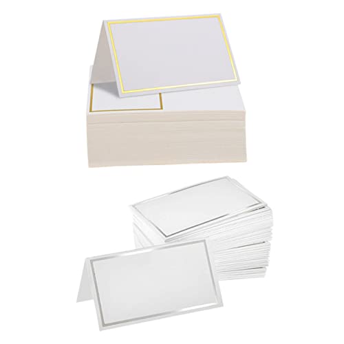 HOUDERCO 200Stücke Hochzeitstischkarten Faltbare Namenskarten für Tischdekoration Leere Place Karten mit Glatten Kanten für Hochzeiten und Veranstaltungen HOUDERCO 200Stücke Hochzeitstischkarten Faltbare Namenskarten für Tischdekoration Leere Place Karten mit Glatten Kanten für Hochzeiten und Veranstaltungen von HOUDERCO