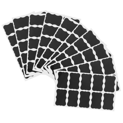 HOUDERCO 200Stücke Kreidetafel Aufkleber Wiederverwendbare Schwarze Etiketten für Gläser Flaschen und Küchenbehälter Selbstklebende Etiketten Beschriften für Partys und Hochzeiten von HOUDERCO
