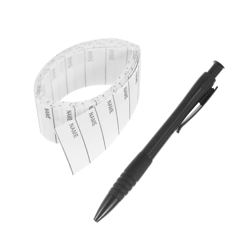 HOUDERCO 200Stücke Waschbare Namensetiketten Beschriften mit Stift Personalisierte Textiletiketten für Kleidung Schuhe und für Kindergarten und von HOUDERCO