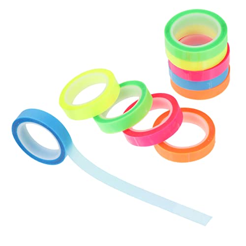 HOUDERCO 20Rollen Klarer Notizbilder Wasserdichte Highlighter Tapes für Bücher und Notizen Bunte Klebebänder zur Seitenmarkierung und Strukturierung im Büro Schule von HOUDERCO